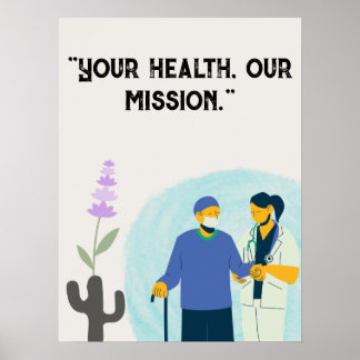 Personalize quotes for hospital,medical center poster