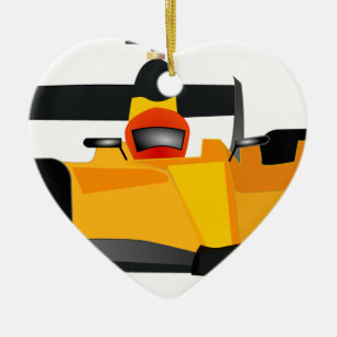 Personalize Race Car Birthday Party Gifts Ceramic Ornament
