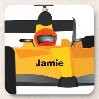 Personalize Race Car Birthday Party Gifts Coaster