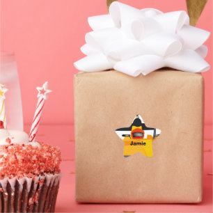 Personalize Race Car Birthday Party Gifts Star Sticker