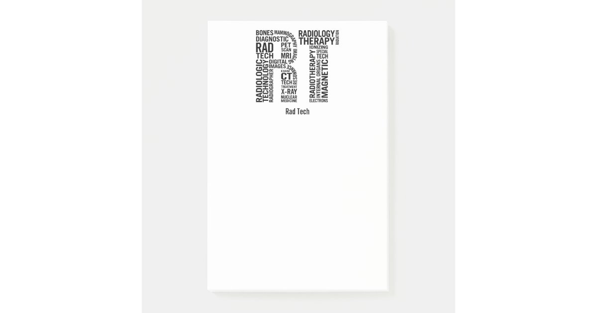 Personalize Rad Tech RT Radiology Technologist Post-it Notes | Zazzle