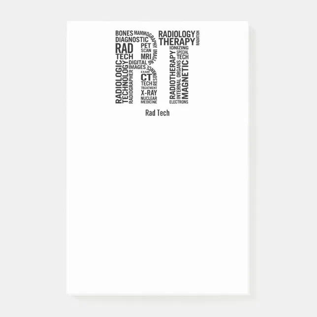 Personalize Rad Tech RT Radiology Technologist Post-it Notes | Zazzle