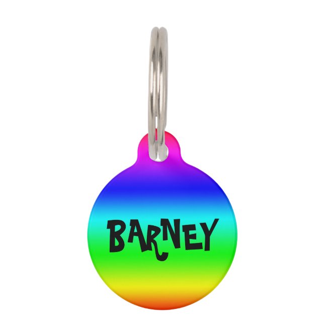 Personalize Rainbow Pet Tag (Front)
