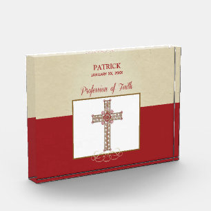 Personalize, RCIA Blessings on Profession of Faith Acrylic Award
