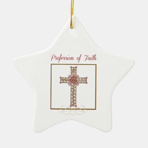 Personalize RCIA Blessings on Profession of Faith Ceramic Ornament