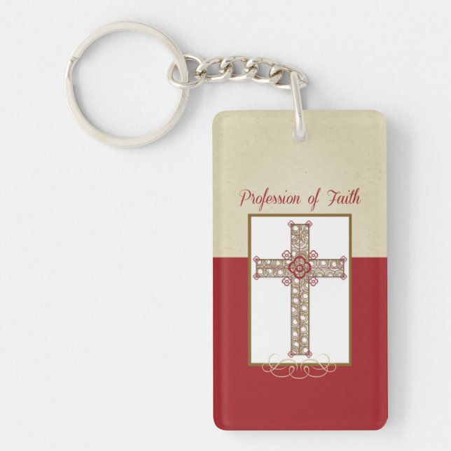 Personalize, RCIA Blessings on Profession of Faith Keychain (Front)