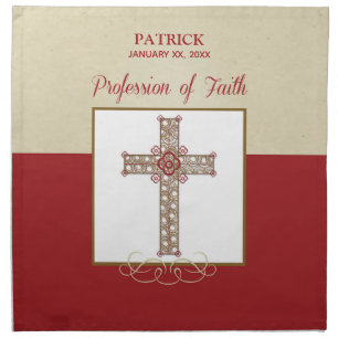 Personalize, RCIA Blessings on Profession of Faith Napkin