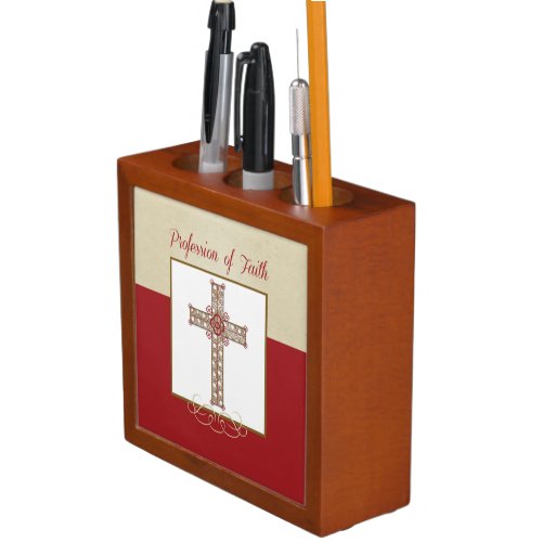 Personalize RCIA Blessings on Profession of Faith Pencil Holder
