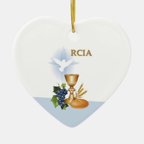 Personalize RCIA Congrats Catholic Sacrament Ceramic Ornament