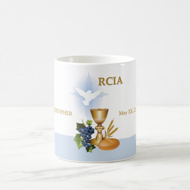 Personalize, RCIA Congrats Catholic Sacrament Coffee Mug (Center)
