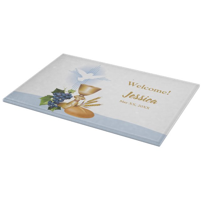 Personalize, RCIA Congrats Catholic Sacrament Cutting Board (Corner)