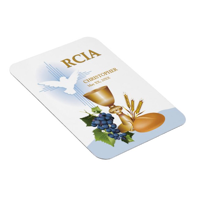 Personalize, RCIA Congrats Catholic Sacrament Magnet (Right Side)