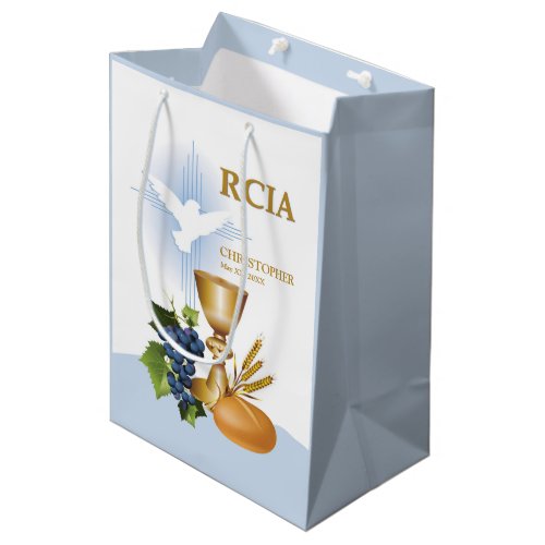 Personalize RCIA Congrats Catholic Sacrament Medium Gift Bag