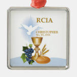Personalize, Rcia Congrats Catholic Sacrament Metal Ornament at Zazzle