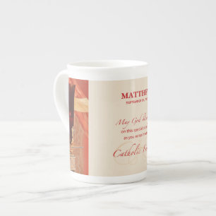 Personalize, RCIA Congratulations, Catholic, Red Bone China Mug