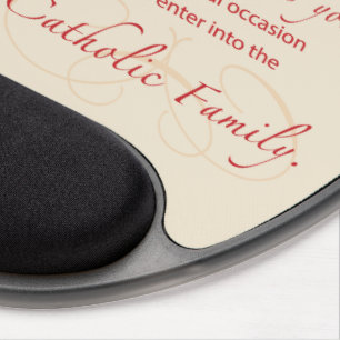 Personalize, RCIA Congratulations, Catholic, Red Gel Mouse Pad