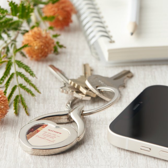 Personalize, RCIA Congratulations, Catholic, Red Keychain (Side)