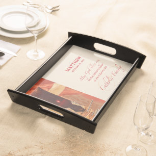 Personalize, RCIA Congratulations, Catholic, Red Serving Tray