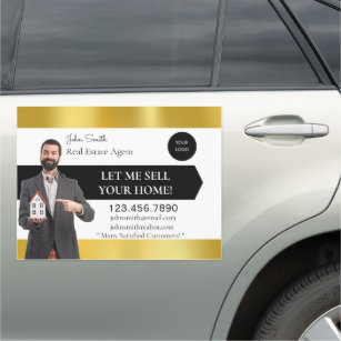 Personalize Real Estate Agent Home Sales Detailed  Car Magnet