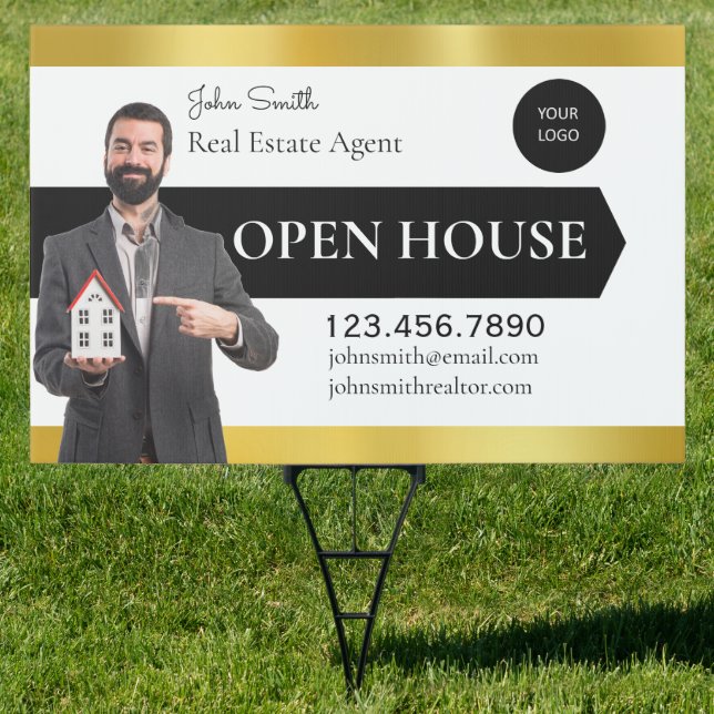Personalize Real Estate Agent Open House Detailed  Sign (Insitu)