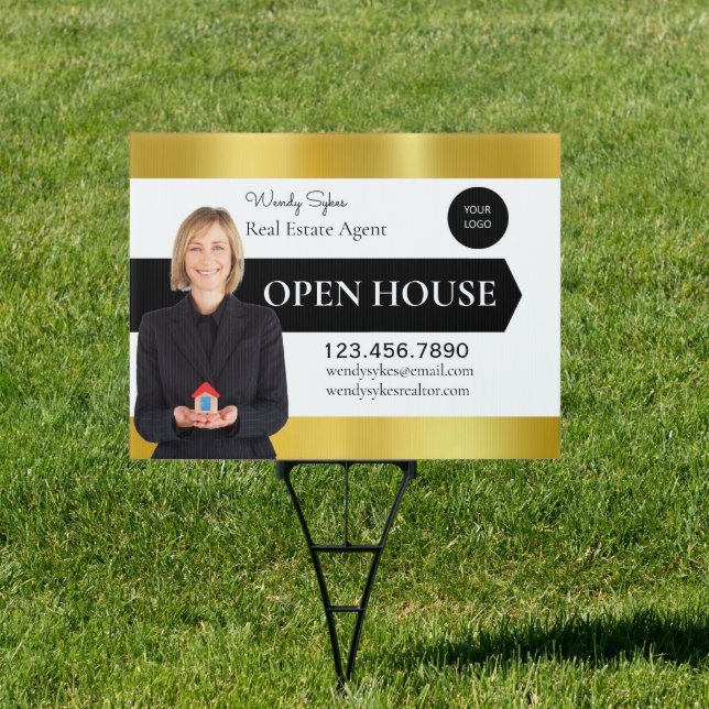 Personalize Real Estate Agent Open House Detailed  Sign (Insitu)