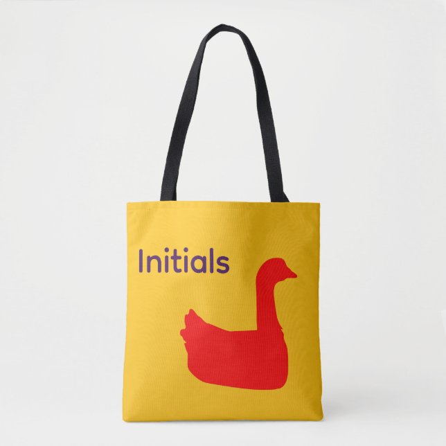Personalize Red Duck Theme  Tote Bag (Front)