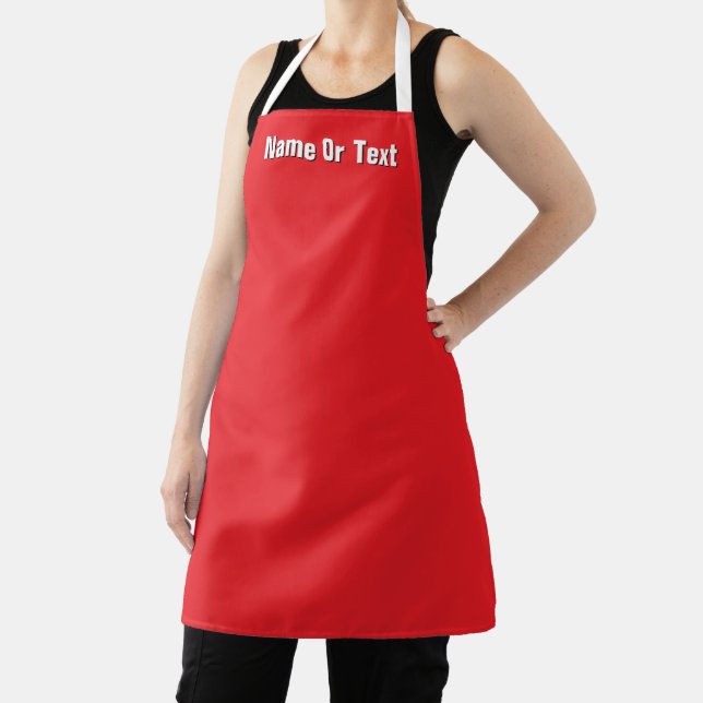 Personalize Red Kitchen Chef Baker Caterer  Apron (Insitu)