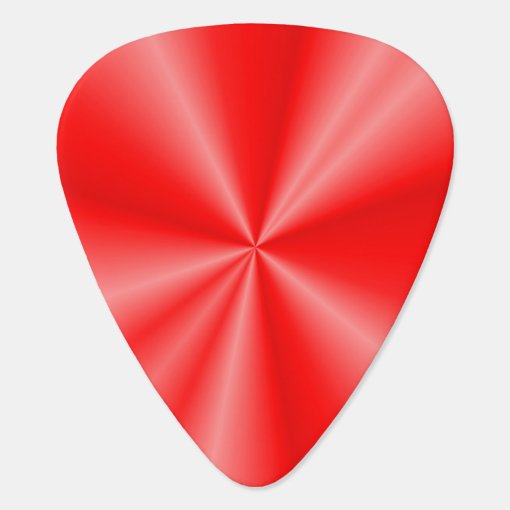 Personalize Red Metallic Print Guitar Pick | Zazzle