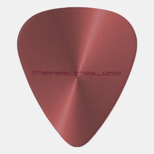Personalize Red Metallic Print  Guitar Pick