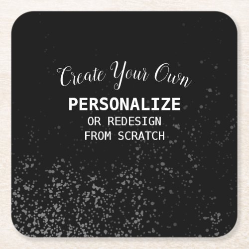 PersonalizeRedesign _ Create Your Own Square Paper Coaster
