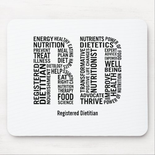 Personalize Registered Dietitian RD Mouse Pad