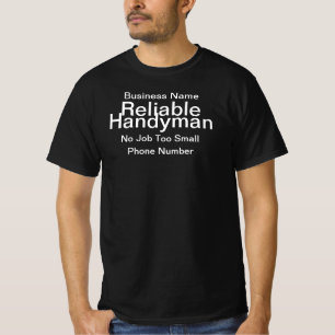 Personalize Reliable Handyman Entrepreneur T-Shirt