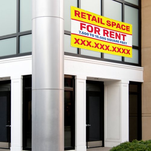 Personalize Retail Space For Rent Square Footage Banner