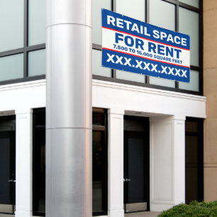 Personalize Retail Space For Rent Square Footage Banner