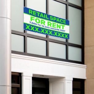 Personalize Retail Space For Rent Square Footage Banner