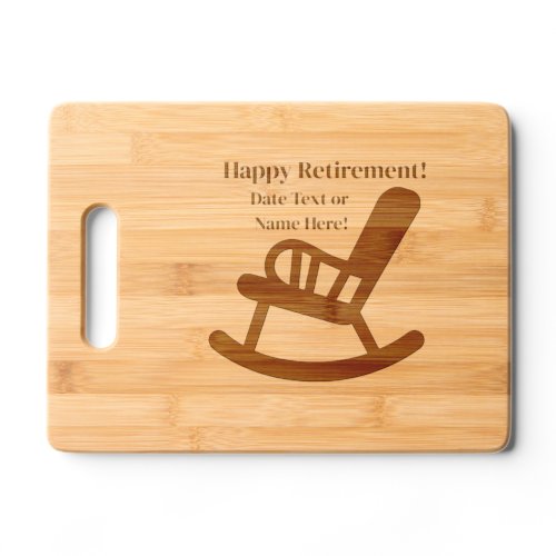 Personalize Retirement Gift Etched  Charcuterie Cutting Board