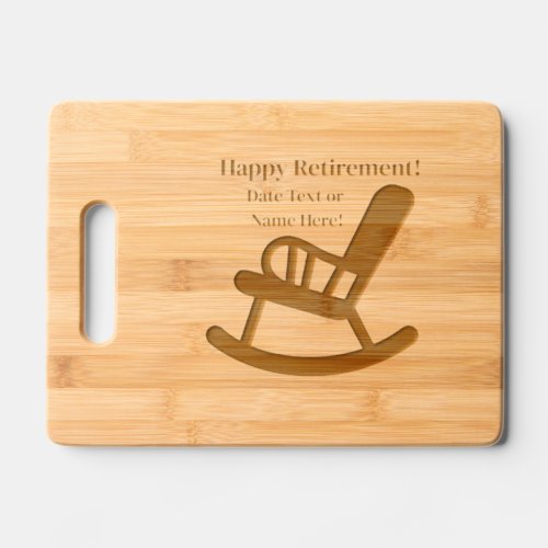 Personalize Retirement Gift Etched  Charcuterie