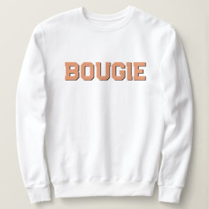 Personalize Retro 70's Themed Orange BOUGIE Sweatshirt