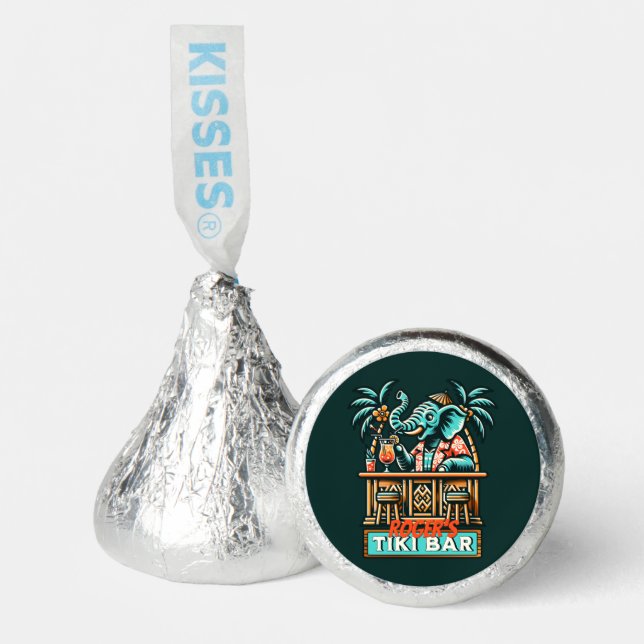 Personalize Retro Elephant Tiki Ba Hershey®'s Kisses® (Front)