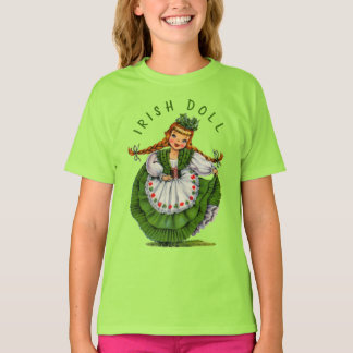 Personalize Retro Irish Doll Logo St Patricks Day T-Shirt
