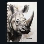 PERSONALIZE: Rhino | Notebook Journal<br><div class="desc">For anyone who love Rhinos! Use our Notebook to brainstorm ideas, take notes in class or meetings, organize your thoughts, or simply jot down your to-do list. No matter how you use our notebook journals, they are a reliable and practical tool for a variety of purposes. - Make it your...</div>