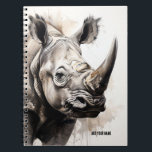 PERSONALIZE: Rhino | Notebook Journal<br><div class="desc">For anyone who love Rhinos! Use our Notebook to brainstorm ideas, take notes in class or meetings, organize your thoughts, or simply jot down your to-do list. No matter how you use our notebook journals, they are a reliable and practical tool for a variety of purposes. - Make it your...</div>