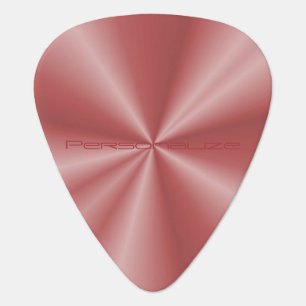 Personalize Rose Gold Metallic Design Print Guitar Pick