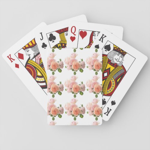 Personalize Roses Design Modern Elegant Template Poker Cards