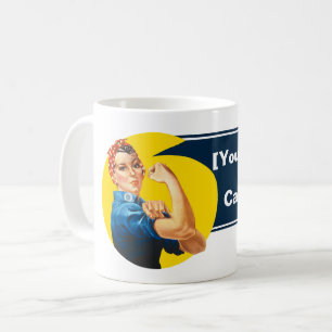 Personalize Rosie Riveter Empowerment Women Female Coffee Mug