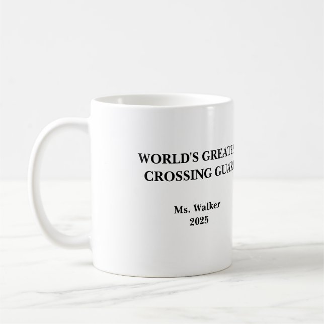 Personalize School Crossing Guard Coffee Mug (Left)