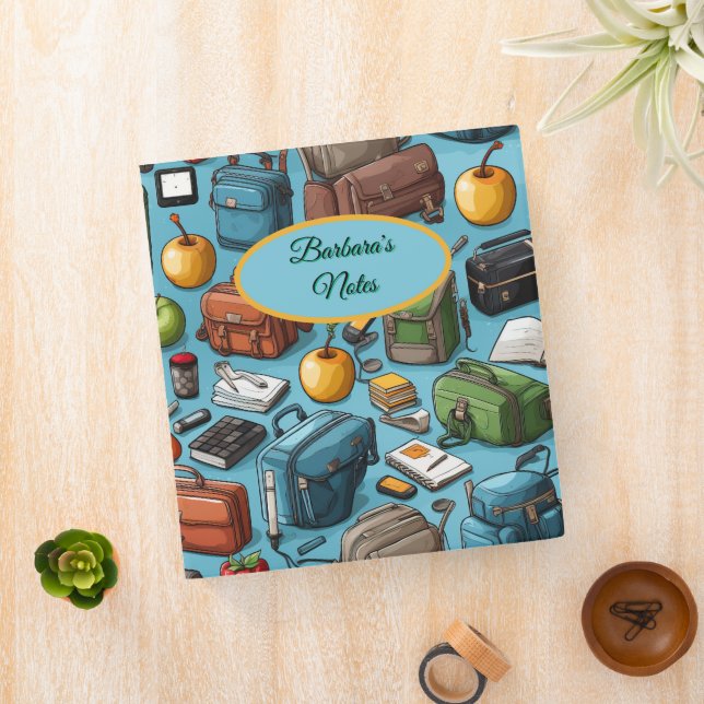 Personalize School Notes  3 Ring Binder (In Situ)