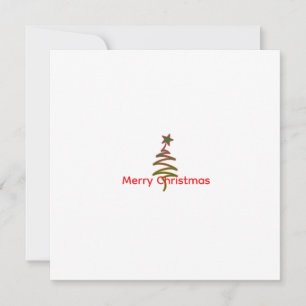 Personalize Scribble Tree + Star Christmas Card