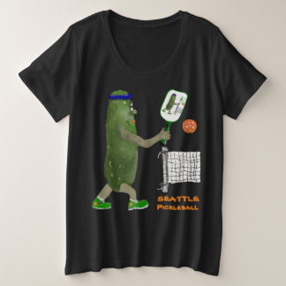 Personalize SEATTLE Mr. Pickle Pickleball Plus Size T-Shirt
