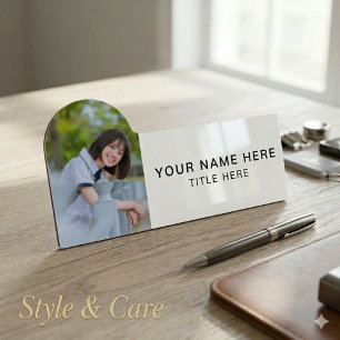 Personalize Shaped Badge Name Tag with Photo